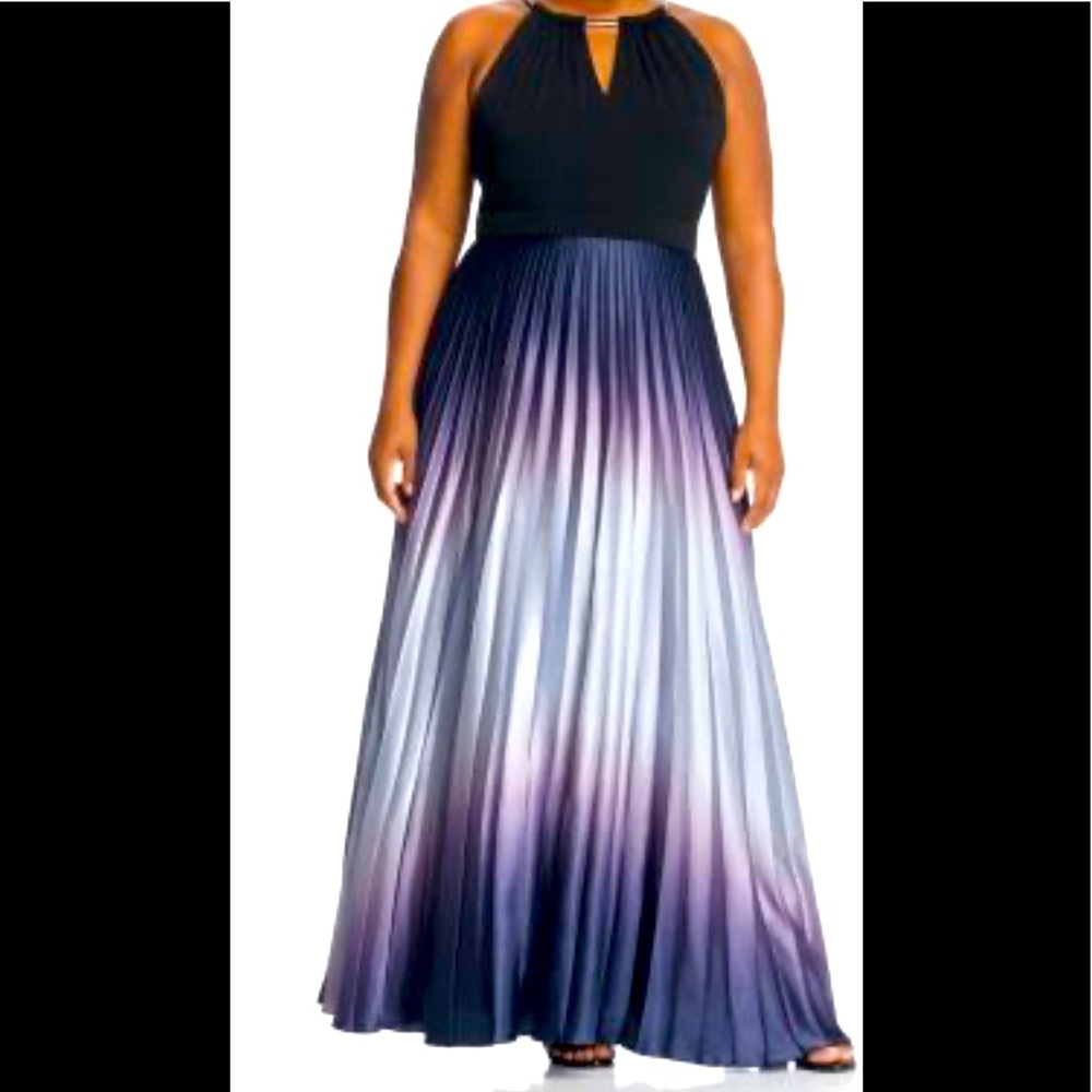 City Chic pleated Ombré Maxi Dress-Like New!